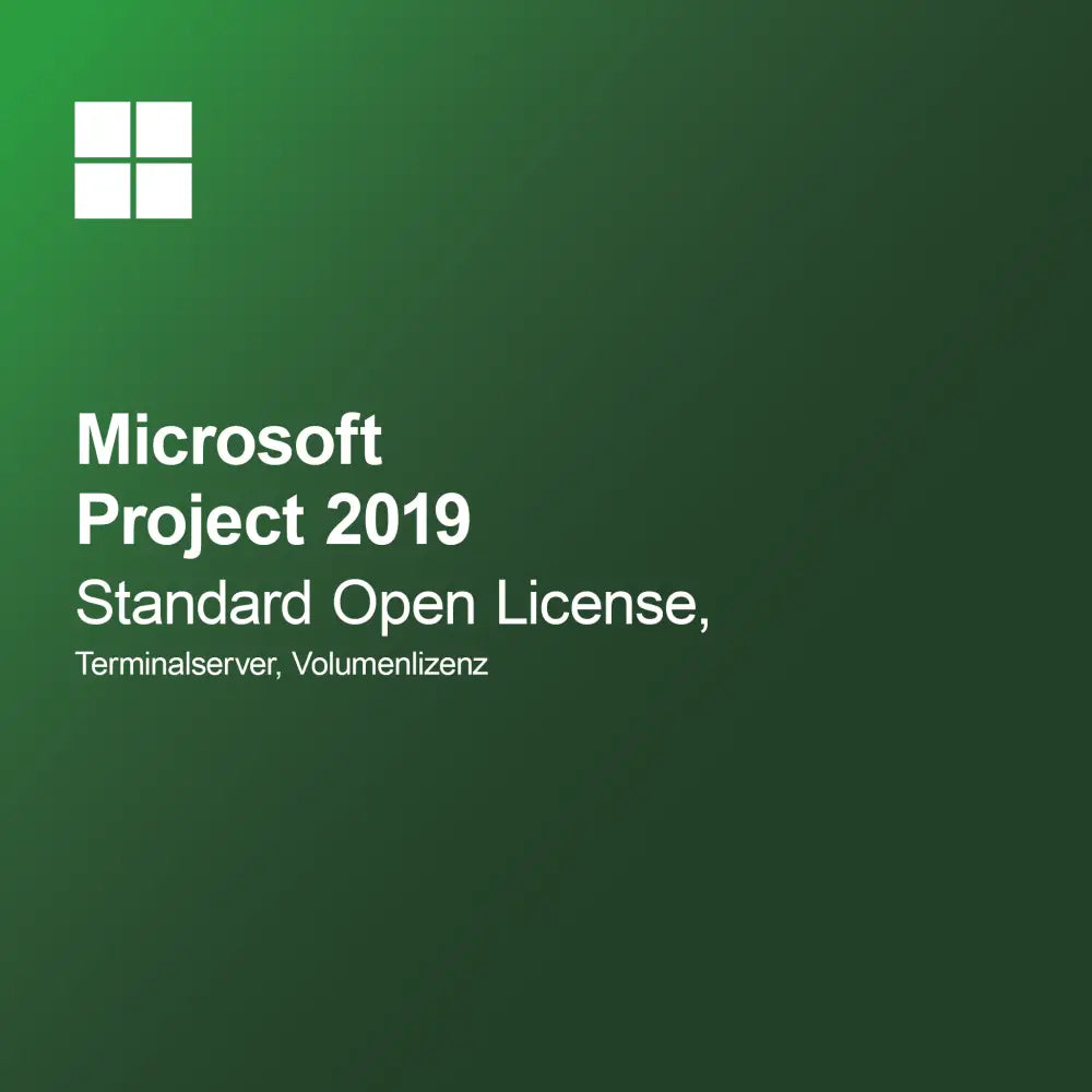 Microsoft Project 2019 Standard Open License, Terminal Server, Volume License