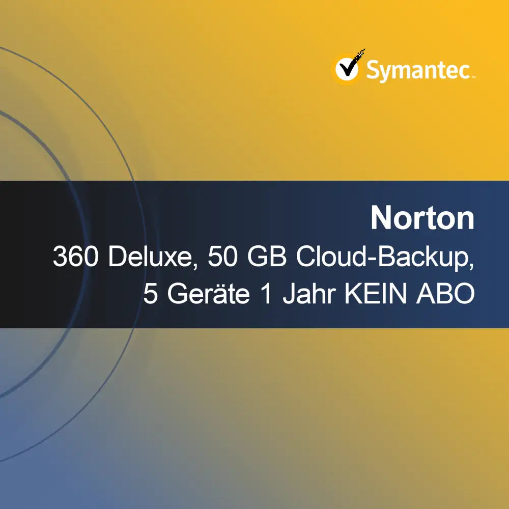 Norton 360 Deluxe, 50 GB Cloud Backup, 5 Devices 1 Year NO SUBSCRIPTION