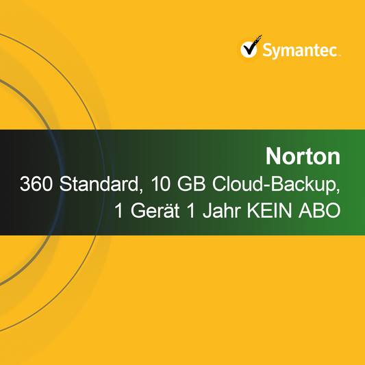 Norton 360 Standard, 10 GB Cloud-Backup, 1 Gerät 1 Jahr KEIN ABO